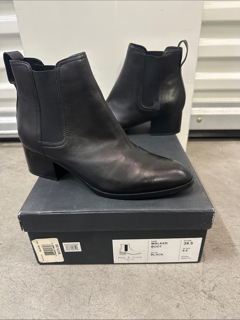 rag & bone Black Leather Chelsea Ankle Boots